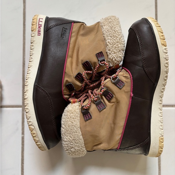 LL BEAN Women's Brown Nylon Waterproof
Insulated Ultralight Pac Boots Size 8 - Picture 6 of 9